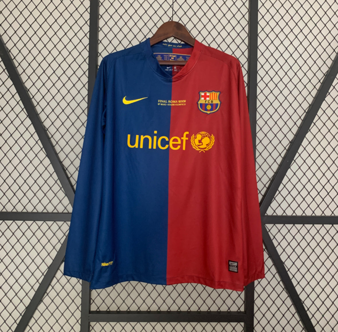 Retro Barcelona 2008/09 Home Manga larga